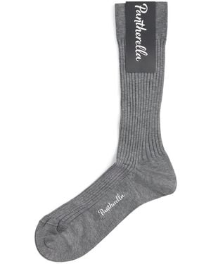 Pantherella Ribbed Danvers Socks - Gray