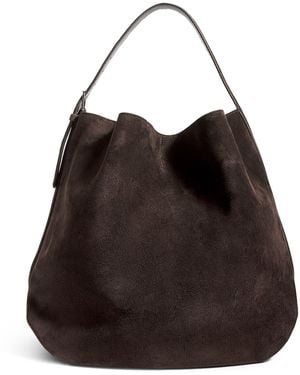 TOTEME Suede Belted Tote Bag - Black