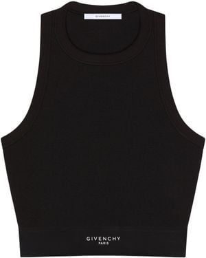 Givenchy Stretch-Cotton Crop Top - Black