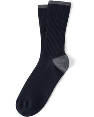 Brunello Cucinelli Cotton Ribbed Socks - Blue
