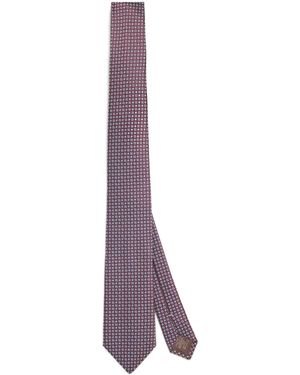 Canali Silk Jacquard Tie - Purple
