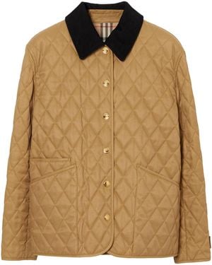 Burberry Quilted Barn Jacket - Natural