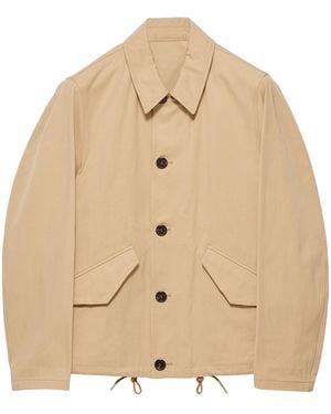 Prada Cotton Collared Jacket - Natural