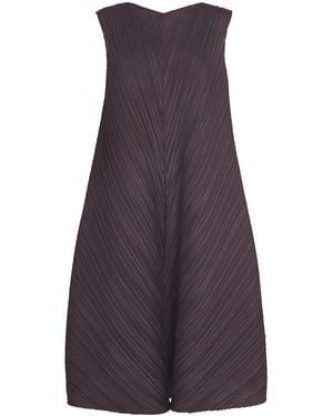 Pleats Please Issey Miyake Mellow Pleats Midi Dress - Purple