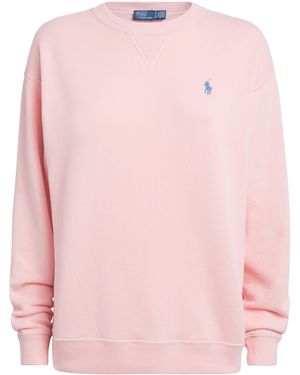 Polo Ralph Lauren Cotton-Blend Polo Pony Sweatshirt - Pink