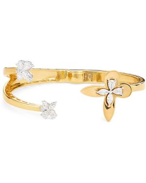 YEPREM Mixed And Diamond Butterfly Bangle - Metallic