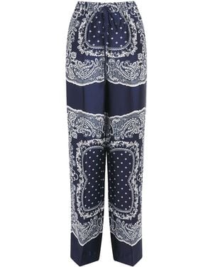 Sandro Paisley Print Pants - Blue