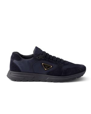 Prada Re-Nylon And Suede Prax 2.0 Trainers - Blue
