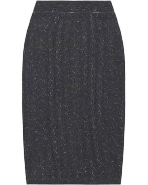 McQueen Pinstripe Pencil Midi Skirt - Grey