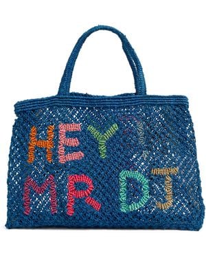 The Jacksons Small Hey Mr Dj Tote Bag - Blue