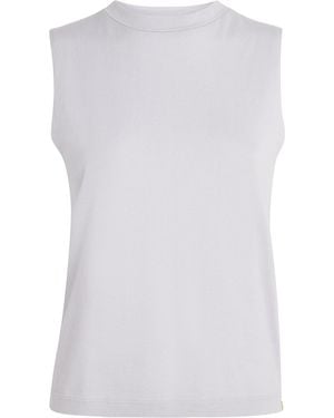 Extreme Cashmere Cotton-Cashmere No.421 Player Tank Top - White