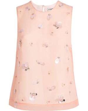 Jonathan Simkhai Embellished Organza Celia Top - Pink