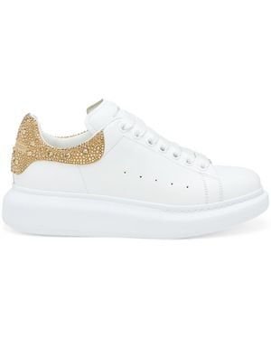McQueen Leather Oversized Trainers - White