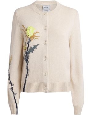 Barrie Cashmere Thistle Cardigan - White