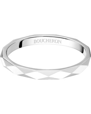 Boucheron Platinum Facette Wedding Ring - Metallic
