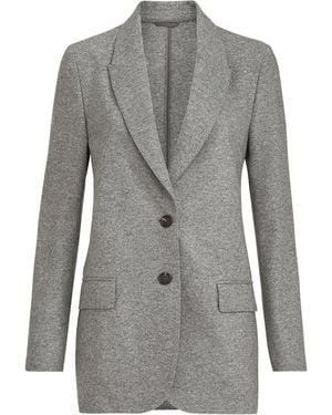 Brunello Cucinelli Cashmere Jersey Blazer - Gray