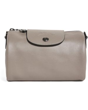 Longchamp Leather Le Pliage Xtra Cross-Body Bag - Grey