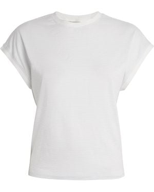 FRAME Cotton Stripe The Muscle Tee T-Shirt - White