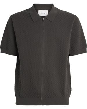 NN07 Organic Cotton Gustav Zip-Up Cardigan - Black