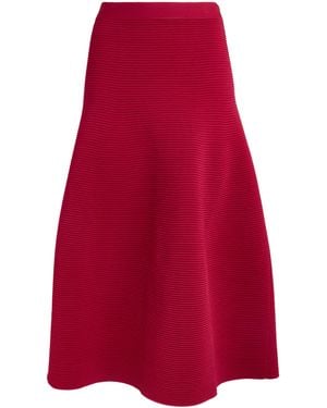 Jonathan Simkhai Ribbed Jennifer Midi Skirt - Red