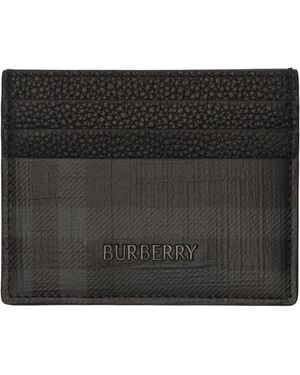 Burberry City Check Card Holder - Black