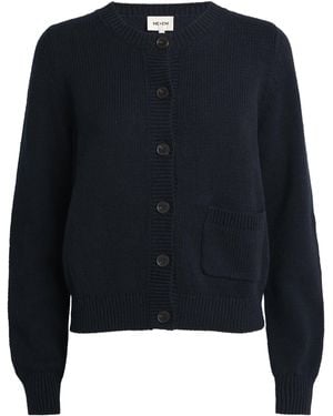 ME+EM Cotton-Linen Boxy Cardigan - Blue