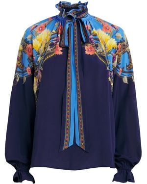 Etro Silk Floral Blouse - Blue