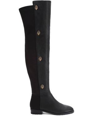 Kurt Geiger Leather Shoreditch Over-The-Knee Boots - Black