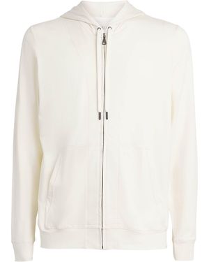 Derek Rose Micromodal Zip-Up Hoodie - White