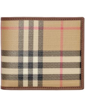 Burberry Check Bifold Wallet - Natural