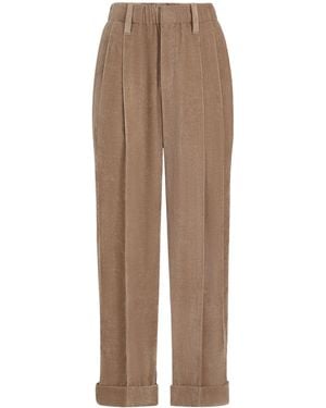 Brunello Cucinelli Elasticated Trousers - Brown