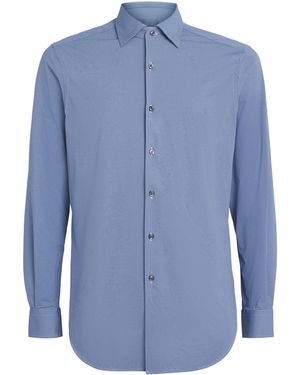 Pal Zileri Jacquard Micro-Pattern Shirt - Blue