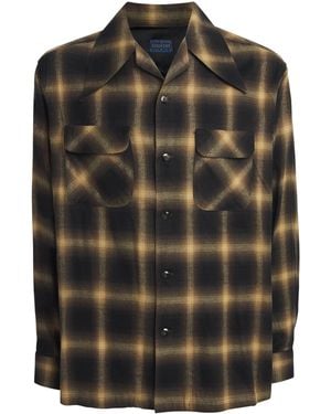 Kapital Cotton-Blend Check Shirt - Black