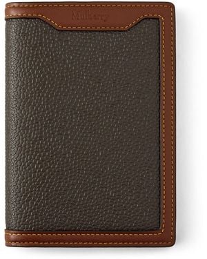 Mulberry Scotch Grain Passport Cover - Brown