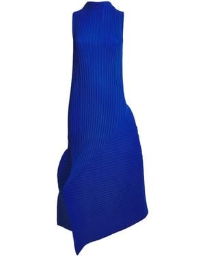 Issey Miyake Fold Pleats Maxi Dress - Blue