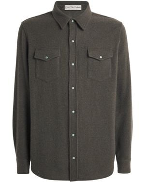 God's True Cashmere Cashmere Press-Stud Overshirt - Grey