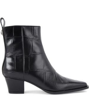 Kurt Geiger Leather Eagle Ankle Boots - Black