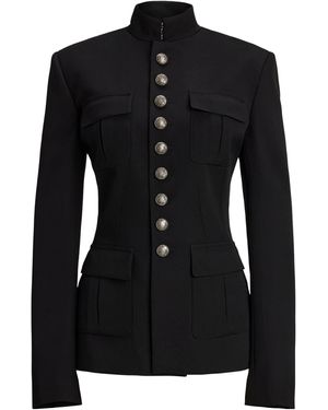 Ralph Lauren Wool Grain De Poudre Eliza Jacket - Black