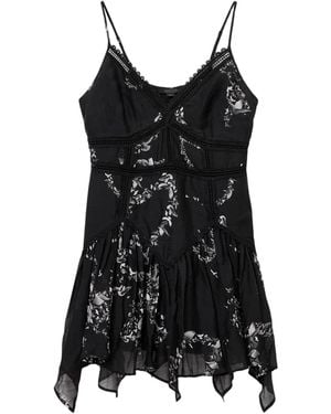 AllSaints Lace-Trim Zia Mini Dress - Black