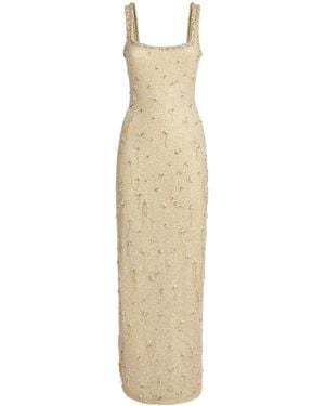 Clio Peppiatt Embellished Athena Gown - White