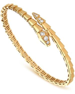 BVLGARI And Diamond Serpenti Viper Bracelet - Metallic