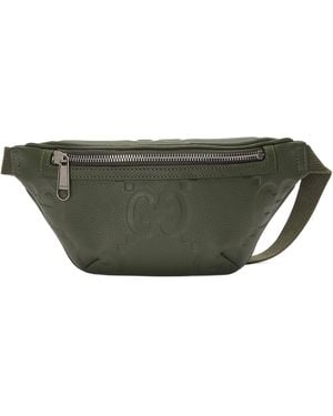 Gucci Leather Gg Belt Bag - Green