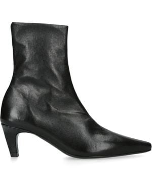 Jude Leather Cave Ankle Boots 55 - Black