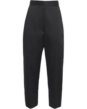 Source Unknown Satin Wide-Leg Tuxedo Trousers - Black