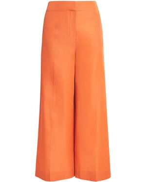 JOSEPH Silk-Cotton Thurlow Pants - Orange