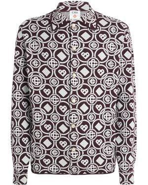 CASABLANCA Cotton Monogram Relaxed Shirt - White
