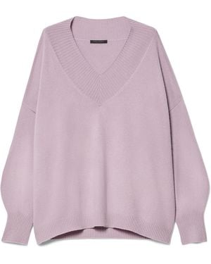 Marina Rinaldi Cashmere V-Neck Jumper - Purple