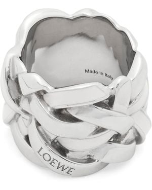 Loewe Sterling And Enamel Nest Ring - Gray