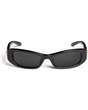 Balenciaga Acetate Cosmic Rectangle Sunglasses - Black