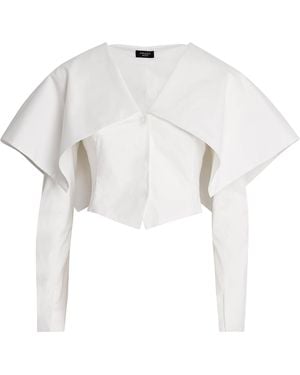 A.W.A.K.E. MODE Cotton-Blend Shawl-Collar Blazer - White